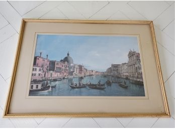 Vintage Framed Venice Print - 22.5' X 16'