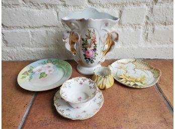 Pretty! Lot Of (6) Antique / Vintage Porcelain Pieces - AS-IS Condition