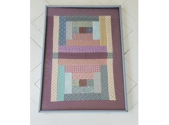 Vintage Framed Quilt Pieces - 16.5' X 23'