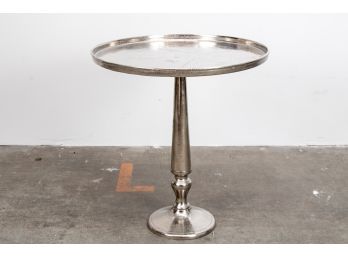 (82) Stout Metal Oval Table In Nickel-Plated Finish