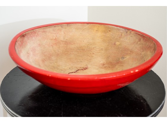Large Round Wooden Bowl