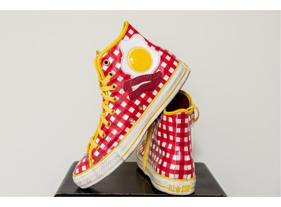CONVERSE Limited Edition AWESOME BREAKFAST High Top Bacon Egg Size 9 Men - One Pair