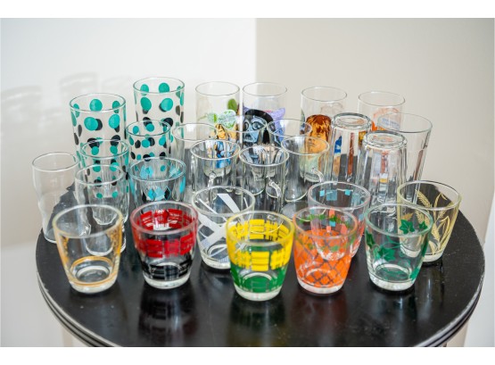 Assorted Mix Of Colorful And Collectible Glassware