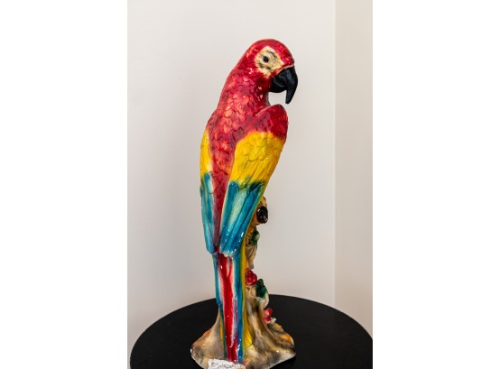 Plaster Cast Painted Parrot
