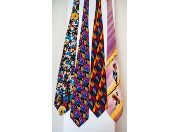 Four Musically Inspired Ties - Beatles And Jerry Garcia