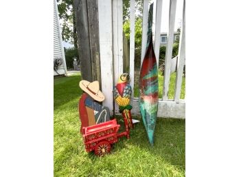 Mexican Inspired Hombre Parrot Wagon And Boat
