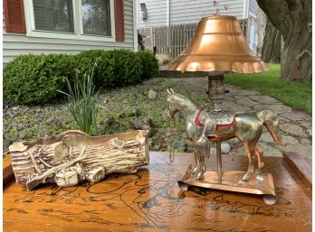 Western Themed Planter And Lamp