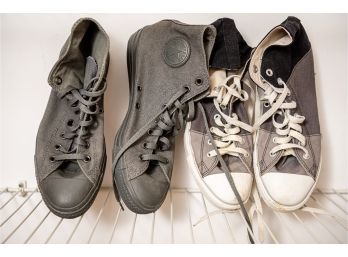 CONVERSE All Star High Top Charcoal And Gray Trio Size 9 Men - Two Pair