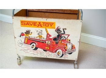 Vintage Toy Box On Wheels