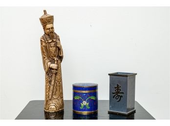 Confucius Vase And Lidded Jar