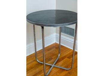 MCM Round Formica Top Table With Chrome Legs