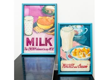 Two Framed Vintage Food Posters