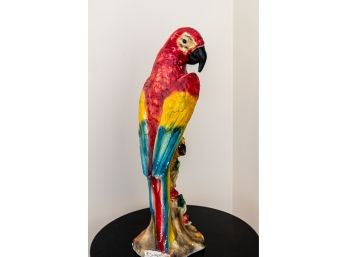 Plaster Cast Painted Parrot