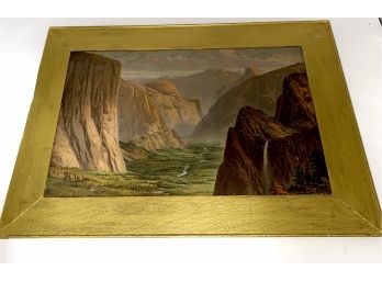 Mountain Landscape Print Attributed To Thomas Hill