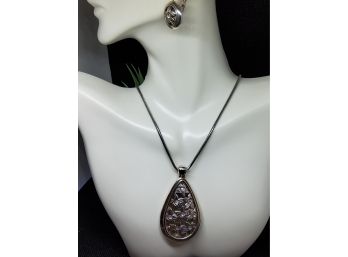 Brighton Flower Necklace And Earrings Set