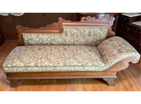 Beautiful Antique Hand Carved Chaise Lounge