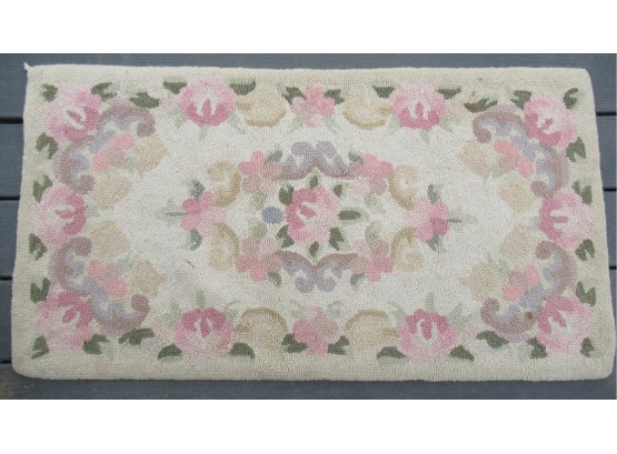 Small Hooked Floral Rug