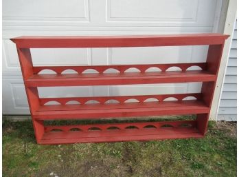 Large Red Display Shelf - Hutch Top