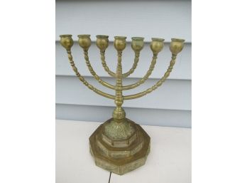 Jerusalem Temple Brass Seven Branch Menorrah
