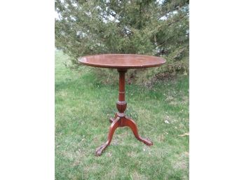 Vintage Tilt Top Table With Inlay And Claw Feet