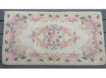 Small Hooked Floral Rug