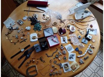 Large Lot Of Costume Jewelry And Watches