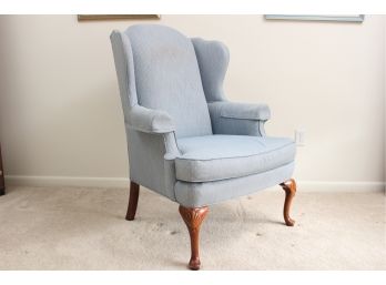 1960s Vintage Huffman-Koos Shaped Queen Anne Style Wing Chair
