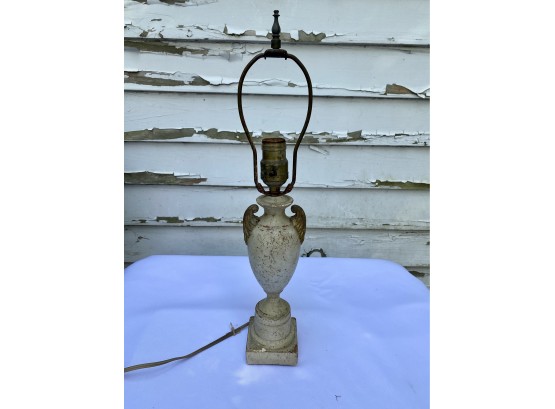 Winged Plaster Urn-Shaped Lamp