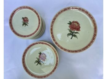 Hand Painted Portuguese Dinner Plate Set