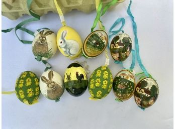 Austrian Hand Painted Egg Ornaments