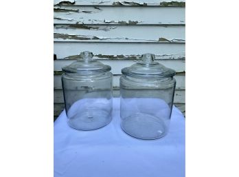 Large Glass Apothecary Canisters