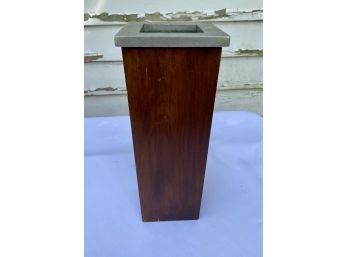 Modern Wood & Chrome Vase