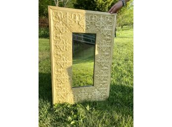 Large Wall Mirror With Pressed Tin Frame