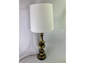 Beautiful Brass & Wood Lamp