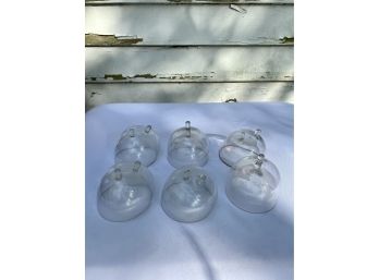 Small Glass Cheese Domes Cloches - Set Of 8
