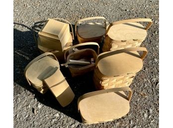 Vintage Woven Rindge Baskets Decoupage Craft Lot