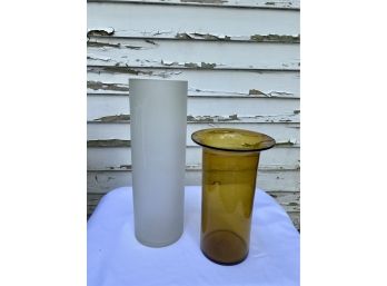 Two Vases - One Glass, One Ceramic