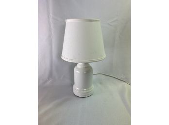 White Ceramic Lamp With Shade