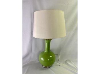 Lime Green Ceramic Mid-Century Lamp