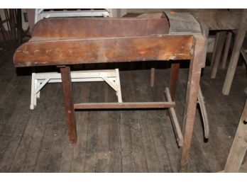 1865 Large Standing GRANT Tobacco Or Husk Chopper With Wood Trough