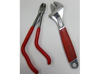 Snap-on Adjustable Wrench, Pistol Grip Pliers