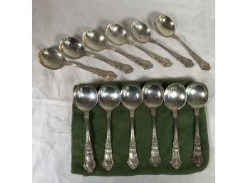 Gorham Baronial Old Sterling Silver Flatware - 12 Bullion Spoons - 19.6 Troy Ounces - Very Pretty Spoons