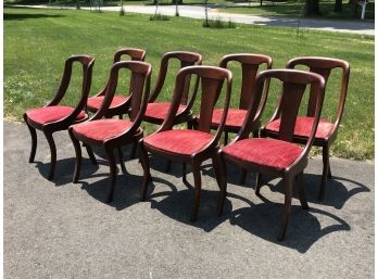 Lovely Set Of Eight (8) Empire Style Dining Chairs By HICKORY CHAIR COMPANY - Purchased From B. ALTMANS