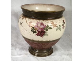 Early ROYAL DOULTON / BURSLEM Large Porcelain Urn / Bowl - All Hand Painted - Very Nice Piece