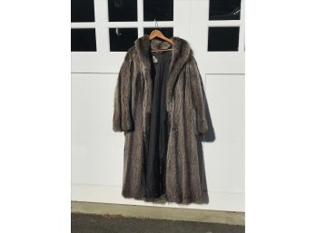 Beautiful Vintage Raccoon Coat - GREAT CONDITION - Size 16-18 - Good Sheen - Not Dried Out
