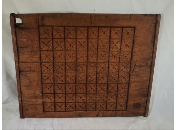 Fantastic Antique Early American Games Board 19 X 25 - Early Pine With Great Old Patina - Great Wear & Age