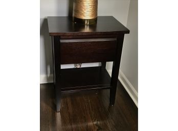 Beautiful Java Finish End Table / Night Stand - We Have Similar / Compatible Stand In The Next Lot