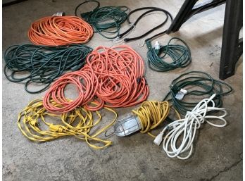 Fantastic Group Lot Of NINE (9) Extension Cords - 25 Feet - 50 Feet & 100 Feet & Others - WHY BUY NEW !