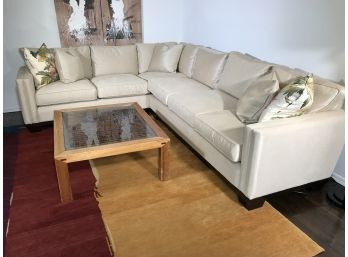 Stunning Designer Sectional Sofa - Great Condition - Neutral Color - Super Clean - FABULOUS MODERN DESIGN !
