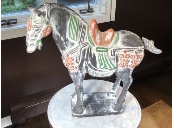 Beautiful Vintage / Antique Style Terra Cotta Tang Dynasty Style Horse - Nice Colors & Quality